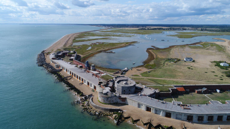 A View Of Hurst Castle From Above.