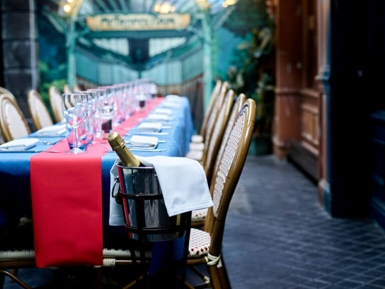Le Blaireau's Parisian street style private dining room