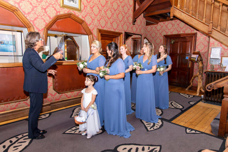 Bridesmaids at Poppy & Neil's Careys Manor Wedding