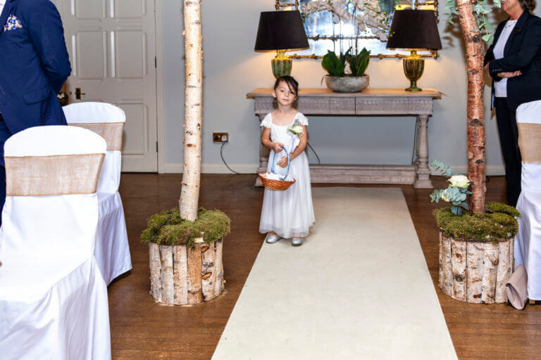 Flower Girl at Poppy & Neil's Careys Manor Wedding