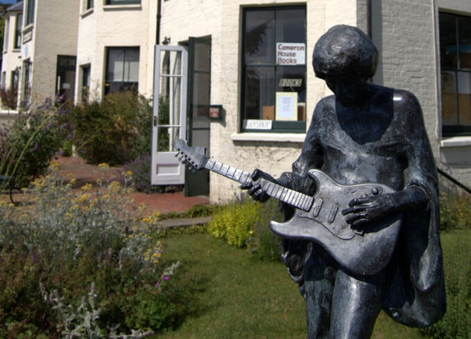 Jimi Hendrix statue on the Isle of Wight