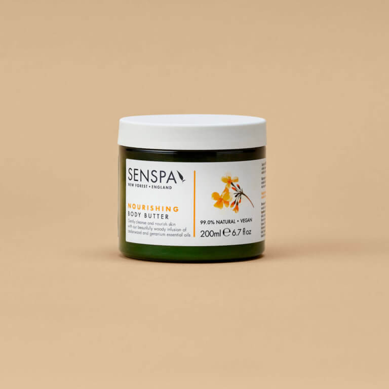 A pot of SenSpa Nourishing Body Butter.