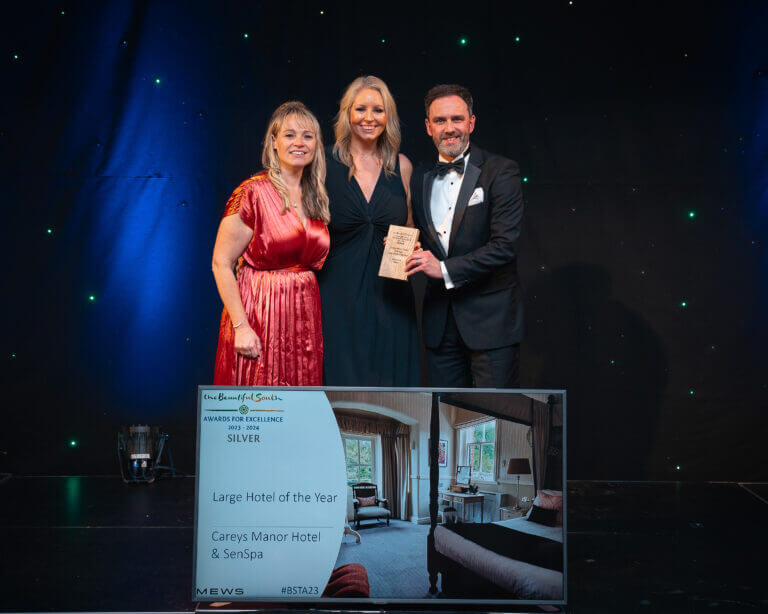 Careys Manor Hotel wins Silver Large Hotel of the Year Award at the Beautiful South Awards 2023-24