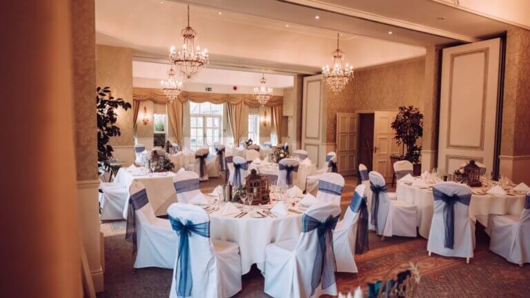 Manor Suite set for the wedding breakfast