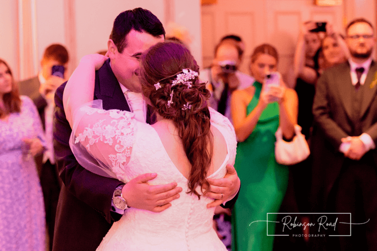 First dance at wedding in Careys Manor Hotel