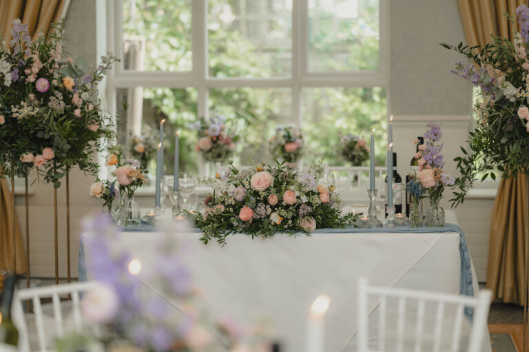Top table view through the other tables